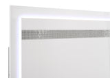 White High Gloss Eastern King Bed with LED Lighting