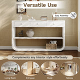 Console Table With 3 Soft Close Drawers & 2 Open Shelves