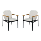 Outdoor Dining Chair - Beige / Black / Teak