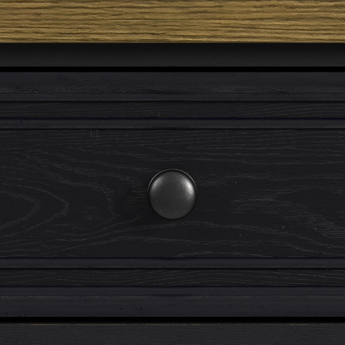 Heritage - Chopping Block Island With Casters - Oak Brown And Black