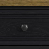 Heritage - Chopping Block Island With Casters - Oak Brown And Black