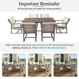 7 Piece Modern Outdoor Dining Set, Patio Furniture