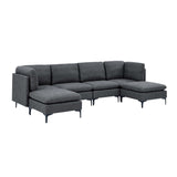 Upholstered Modular Sectional & Tall Legs