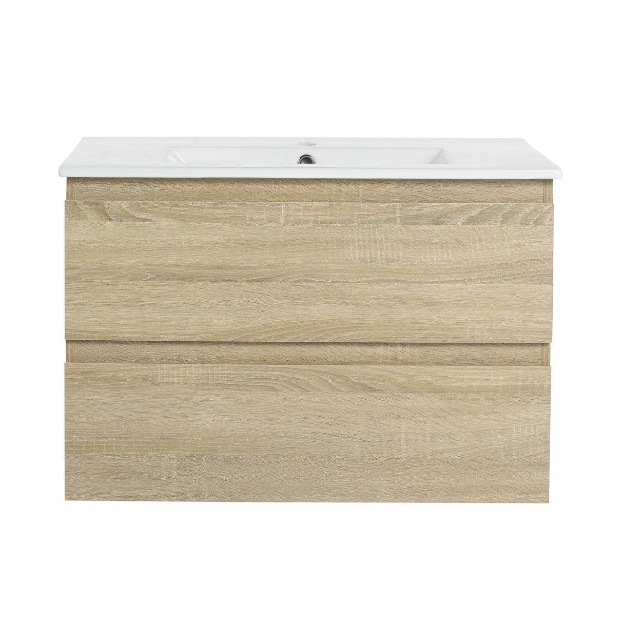 Wall Mounted Bathroom Vanity & Sink, 2 Soft Close Drawers