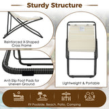 Outdoor Folding Chair With Adjustable Backrest (Set of 2)