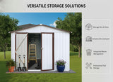 Storage Shed Garden Building Waterproof Metal Outdoor Utility 10x8ft