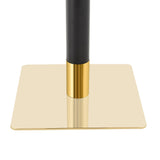 Square Dining Table & Pedestal For Kitchen - Black / Gold / White