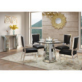 Round Dining Table For Kitchen - Silver