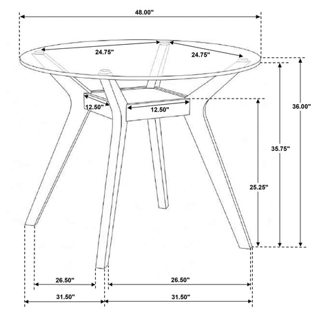 Flynn - Round Counter Height Dining Table - Brown