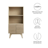 23" Mid - Century Modern Display Cabinet and Bookshelf - Bookcases available at Alpine Outlets in Denver