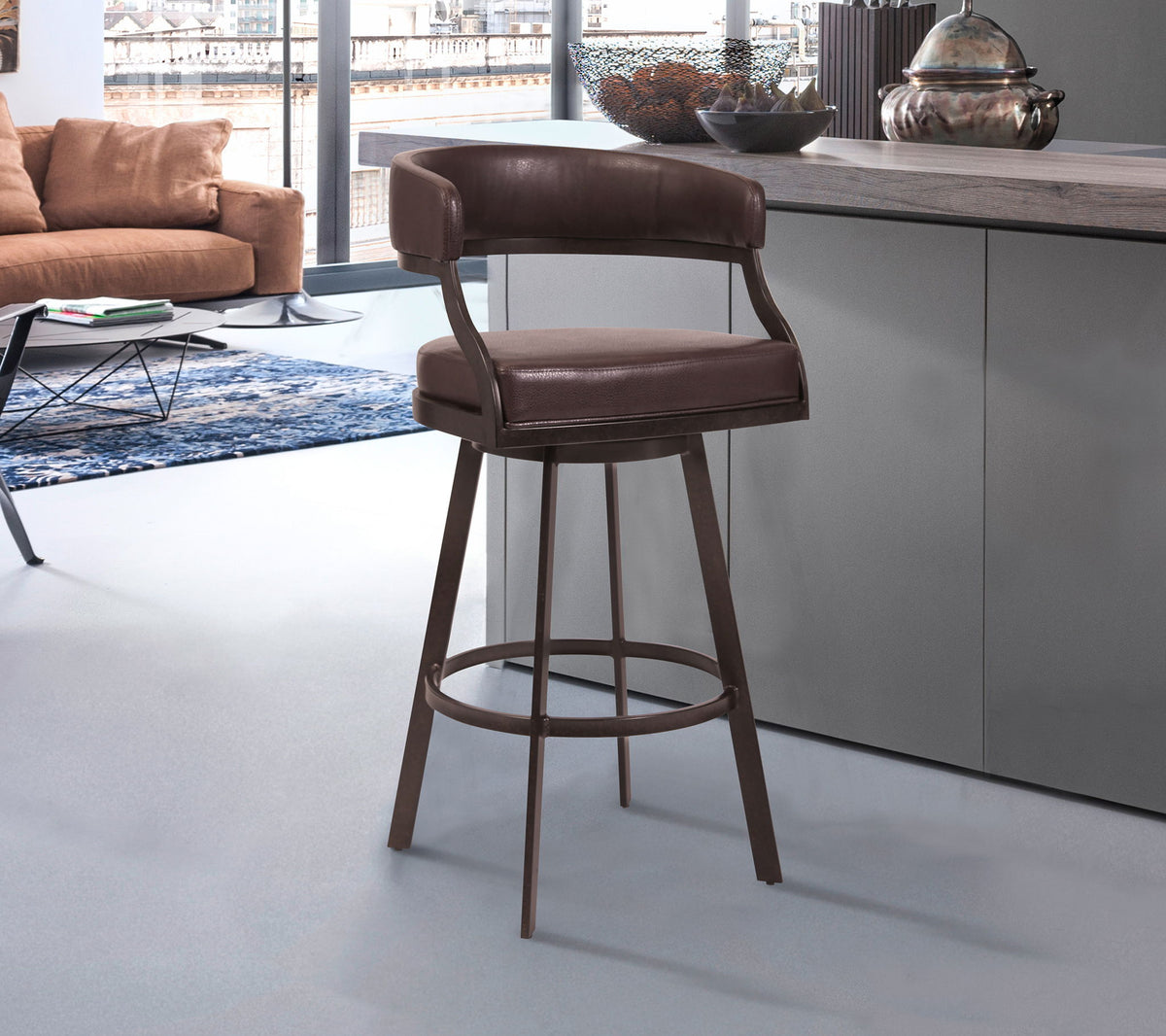 Saturn - Counter Height Bar Stool - Auburn Bay