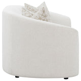 Rory - Sloped Arms Loveseat With Pillows - White
