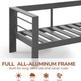 All Weather Patio Loveseat With Thick Cushions - Gray / Gray