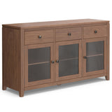 Sideboard Buffet Contemporary Solid Wood 54in x 17in x 32in