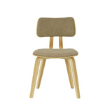 Jaguar - Curved Back Wood Dining Chair With Faux Leather Seat