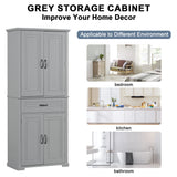 Bathroom Storage Cabinet With Doors And Drawer, Adjustable Shelf