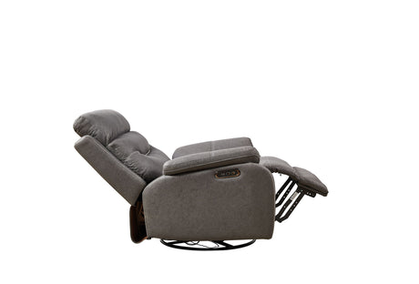 Dual Okin Motor Rocking And 240° Swivel Single Sofa Seat Recliner Chair Infinite Position, Head Rest With Power Function - Swivel Rocker Chairs - Alpine Outlets