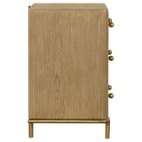 3 Drawer Nightstand With USB Ports - Brown