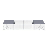 Outdoor Chicken Coop Large Space With Safety Features - Silver Gray