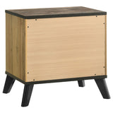 Georgina - 2 Drawer Nightstand - Natural Wood