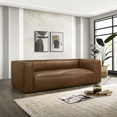 Colton - Sofa With Corner Blocked Frame - Tan
