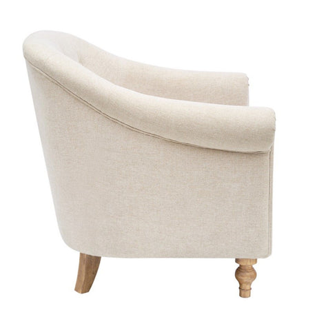 Fayette - Tufted Accent Arm Chair - Cream
