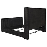 Lyman - Eastern King Wingback TV Bed With Integrated TV Lift And Power Strip - Black