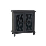 Slade Transitional Colonial 2-Door Cabinet with Lattice Detailing