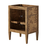 24" Brown Wood Bathroom Vanity Cabinet (Sink Basin Not Included) - Bathroom Fixtures - Alpine Outlets