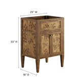 24" Brown Wood Bathroom Vanity Cabinet (Sink Basin Not Included) - Bathroom Fixtures - Alpine Outlets