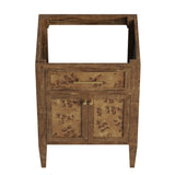 24" Brown Wood Bathroom Vanity Cabinet (Sink Basin Not Included) - Bathroom Fixtures - Alpine Outlets