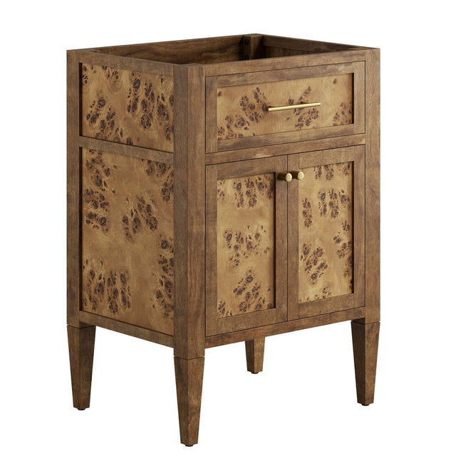 24" Brown Wood Bathroom Vanity Cabinet (Sink Basin Not Included) - Bathroom Fixtures - Alpine Outlets