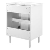 24" Perforated Metal Bathroom Vanity – White - Bathroom Fixtures - Alpine Outlets