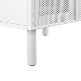 24" Perforated Metal Bathroom Vanity – White - Bathroom Fixtures - Alpine Outlets