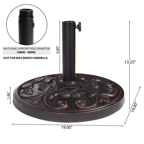 Gobi - Resin Umbrella Base - Bronze