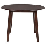 Verety - 5 Piece Round Dining Set With Chairs - Dark Brown