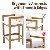 Bar Stool For Gardens And Patio (Set of 2) - Oak