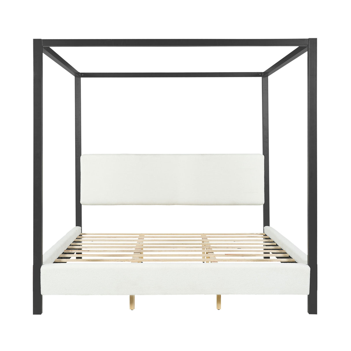 Modern Canopy Bed With Upholstery