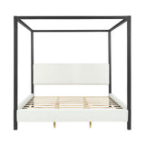 Modern Canopy Bed With Upholstery