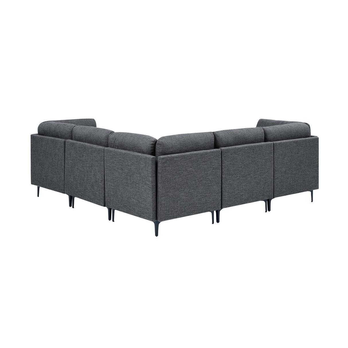 Upholstered Modular Sectional With Tall Legs