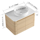 Mounted Bathroom Vanity With Art Sink & 2 Soft Close Doors