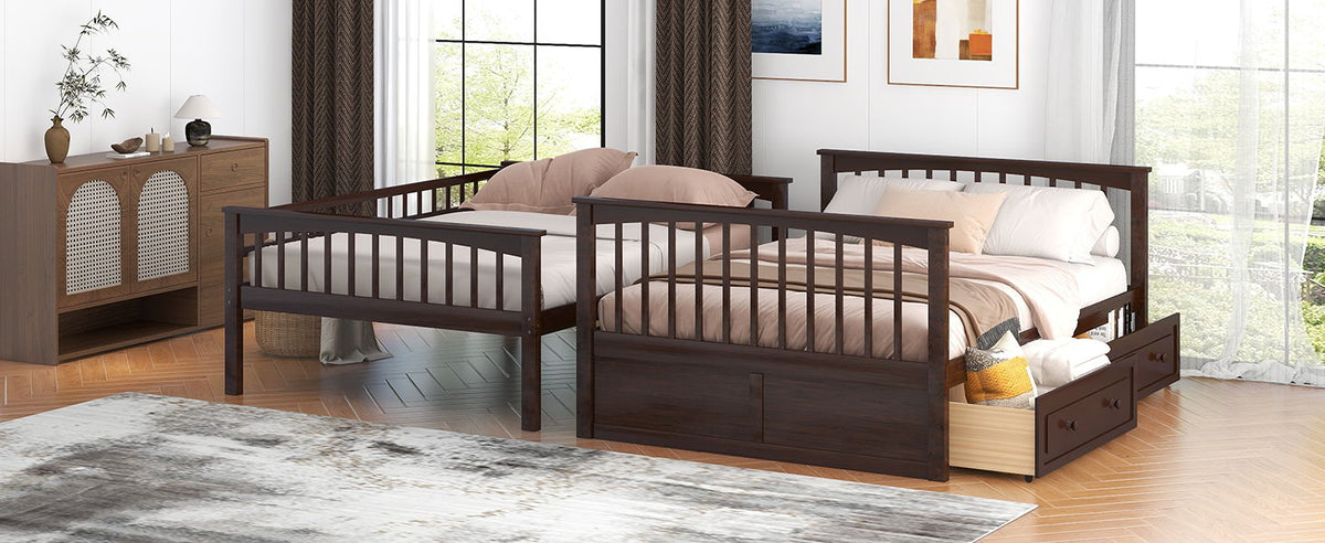 Bunk Bed With Drawers, Convertible Design