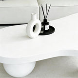 Cloud Shaped Coffee Table With 3 Ball Legs For Living Room