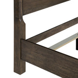 Panel Bed Frame With Unique Headboard And Included Slats