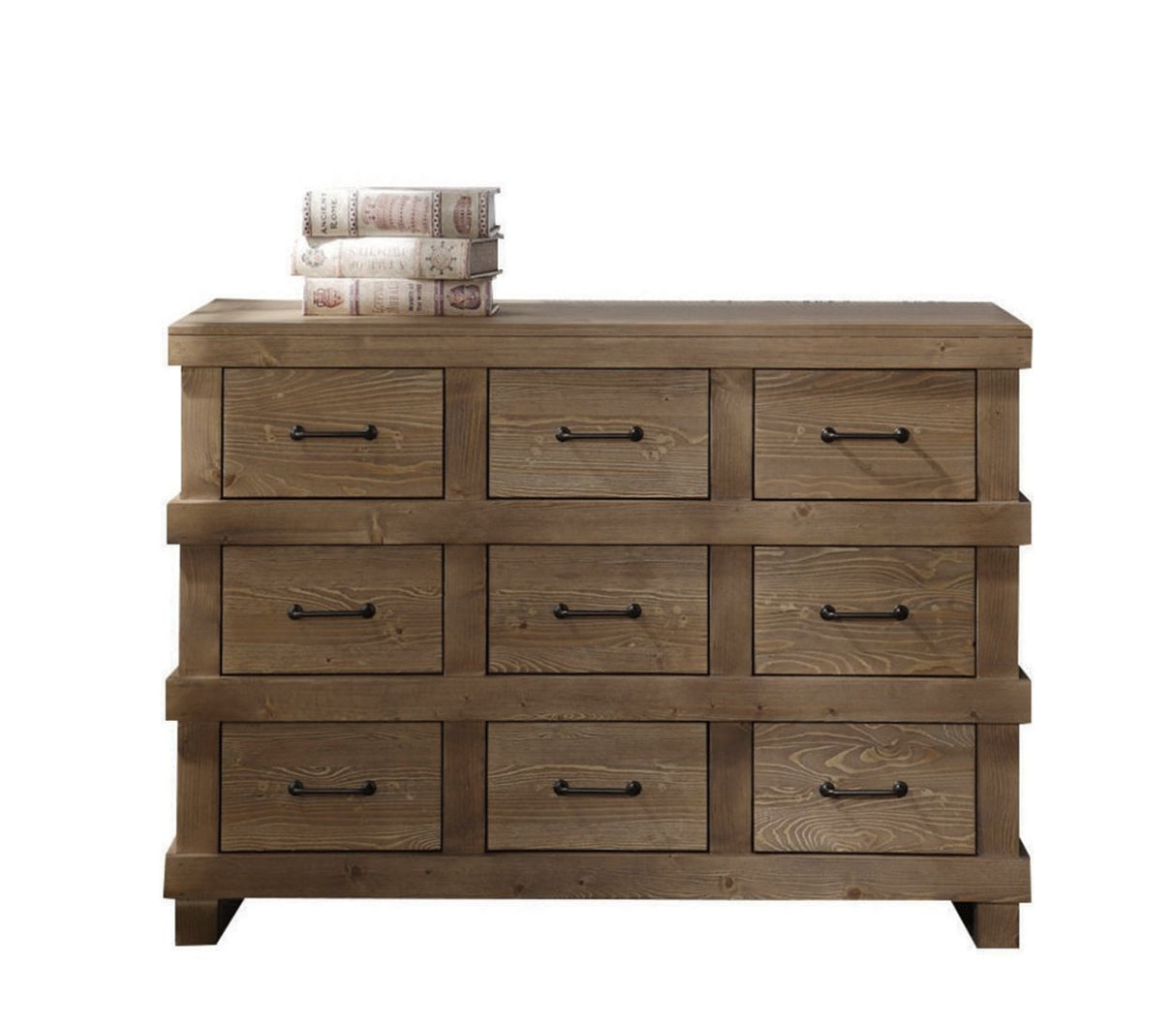 Adams - Anqtique Dresser - Brown Oak - Dressers - Alpine Outlets