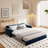 Queen Pull Out Sofa Bed, 3 In 1 Convertible Sleeper Sofa With Side Storage