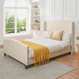 Platform Bed Frame With Tall Headboard And High Footboard