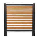 3 Panel Outdoor Air Conditioner Fence Screen - Black / Gold