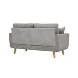 Upholstered Loveseat With Arms And Pillows
