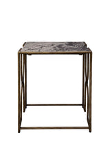 Sandra - End Table - Gray / Bronze